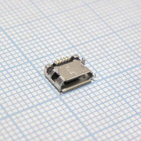 Разъем microUSB 5BFR1 розетка угловая